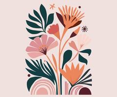 Floral abstract elements vector