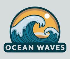 Ocean Waves up vector