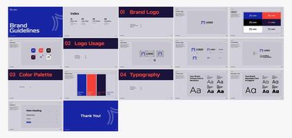 Minimal Brand Style Guide Template vector