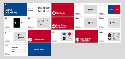 Minimal Simple Brand Identity Guideline Template vector