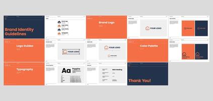 Minimalist Simple Brand Identity Guideline Landscape vector