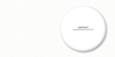 White wood free uncoated paper rough textured with 3D circle frame graphic illustration have blank space. Blank white bond paper background with circle button. vector