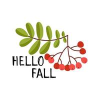 Hello Fall . Perfect for Autumn vector