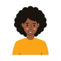 Smiling Black Woman With Afro vector