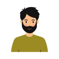Smiling Man With Beard vector