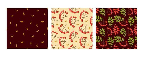 Autumnal leafs seamless pattern. Hand drawn pattern. vector