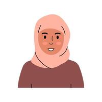 Smiling Woman Wearing A Headscarf vector
