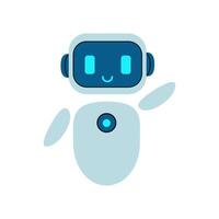 one Friendly Robot Waving Illustration vector