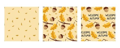 Autumnal leafs seamless pattern. Hand drawn pattern. vector