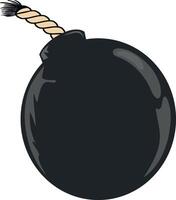 illustration of a bomb with fuse vector