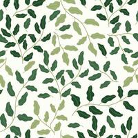 seamless pattern of leaf plants vector