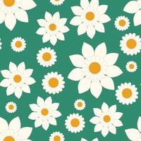 Seamless Pattern Cartoon Flower vector