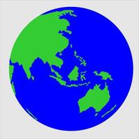 illustration of the shape of the earth on a gray background vector