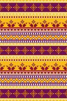 tribal pattern. colorful tribal pattern design. tribal ethnic geometric pattern on black background. design for background, wallpaper, fabric, clothes, wrapping, embroidery, carpet, decor, textile vector