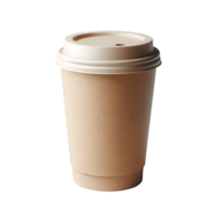 Paper cup with a lid isolated from background png