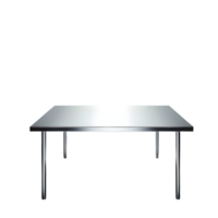 mesa com uma metal base e uma Claro topo isolado a partir de fundo png