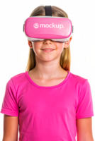High Quality Virtual Reality Headset Mockup with Diverse Model psd