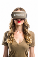 High Quality Virtual Reality Headset Mockup with Diverse Model psd