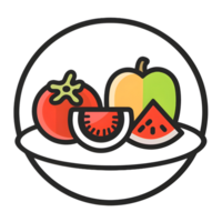 Food icon simple flat icon against transparent background Generated by Ai png