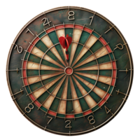 Dart board for target with bullseye arrow 3d icon on transparent background generated Ai png