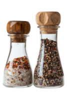 Salt and pepper bottle isolated on transparent png