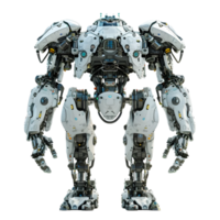 3D robot graphic against transparent background high resolution png