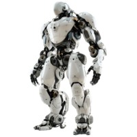 3D robot graphic against transparent background high resolution png