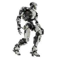 3D robot graphic against transparent background high resolution png