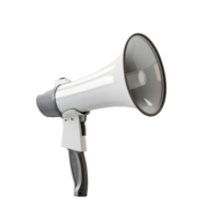 3D-rendered megaphone mock-up on a transparent background png