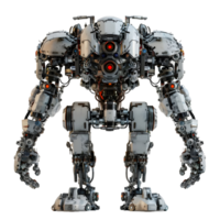 3D robot graphic against transparent background high resolution png