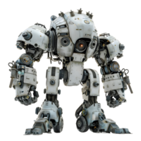 3D robot graphic against transparent background high resolution png