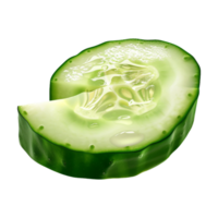 Cucumber Slice on Transparent Background png