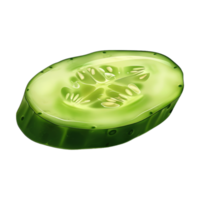 Cucumber Slice on Transparent Background png