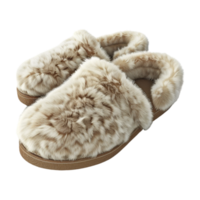 Fluffy Slippers on Transparent Background png