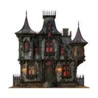Halloween Haunted House on Transparent Background png