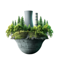 Mills And Factories Polluting The Environment on Transparent Background png