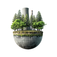 Mills And Factories Polluting The Environment on Transparent Background png