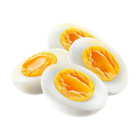 Boiled Egg Slices For Breakfast on Transparent Background png
