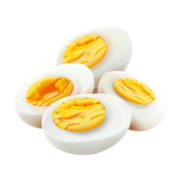 Boiled Egg Slices For Breakfast on Transparent Background png