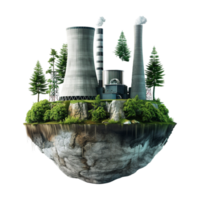 Mills And Factories Polluting The Environment on Transparent Background png