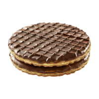 Chocolate Waffle Biscuits on Transparent Background png