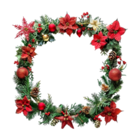 Christmas Frame Decoration on Transparent Background png