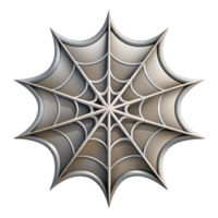 Intricate spider web pattern with gray and white tones, symbolizing connection and creativity, perfect for nature and abstract themes. png
