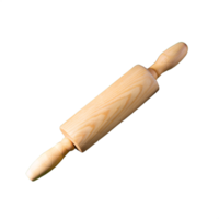 en bois roulant épingle sur une blanc Contexte. essentiel cuisine outil pour cuisson et Pâtisserie préparation, avec lisse surface et confortable poignées. png
