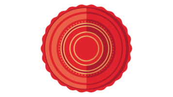Abstract red round design with intricate patterns and concentric circles, perfect for backgrounds or graphic design projects. png