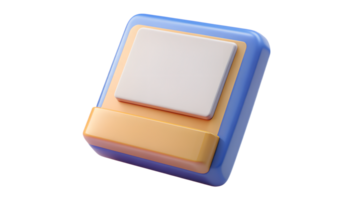 3D icon of a file folder with a modern, colorful design, suitable for digital use in apps, websites, or presentations. png