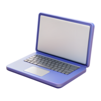 Colorful purple laptop with a sleek design on a white background. Perfect for technology and computing-related projects. png