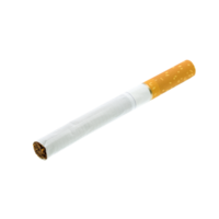 single niet verlicht wit sigaret met oranje filter tip geïsoleerd Aan wit achtergrond png