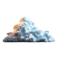 Large Cumulus Cloud Illuminated By Sunset Light png