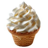 Single Serving Vanilla Ice Cream Cone With Sprinkles png